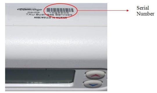 Recalled programmable thermostat with serial number indicated