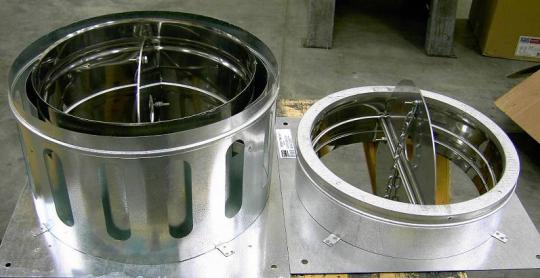 Recalled Anchor Plate with Damper in open and closed positions