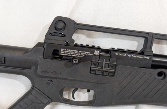 Recalled Hatsan Blitz Air Rifle showing location of serial number and manufacture date