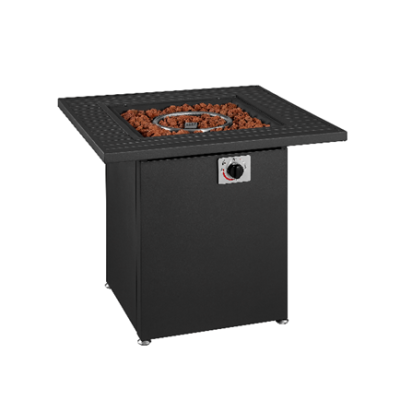 Recalled Insignia fire table (28 inch) with lava rock fill, Model NS-PFT28BK3