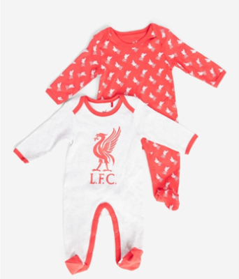 Paquete con dos pijamas en rojo y gris para bebés de LFC retirado del mercado