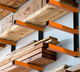 LIANTRAL Heavy Duty Storage Rack Wall Mounts in use