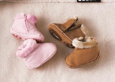 Recalled Faux-Shearling Infant Booties
