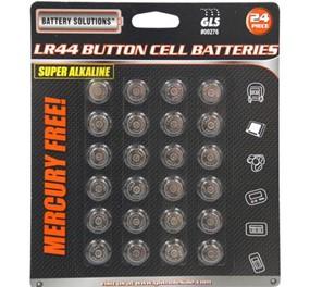 Recalled LR44 Button Cell Batteries, Item 00276