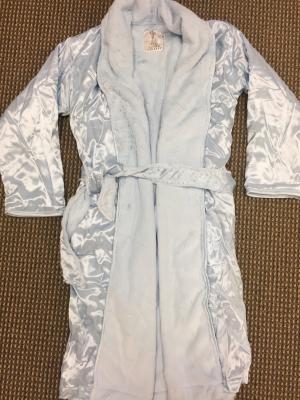Luxe Satin children’s blue robe 