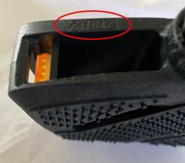 Location of “ZTR02” stamp on recalled Bontrager Satellite City Pedal