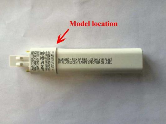 The model appears on the back of the connector.