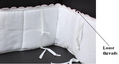 Recalled Matelassé Crib Bumper