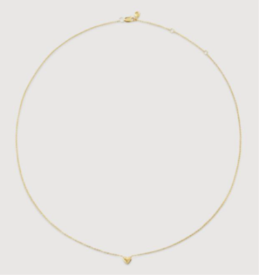 Recalled 14k Yellow Gold Mini Heart Necklace (SKU YG-NK-HART-NON)