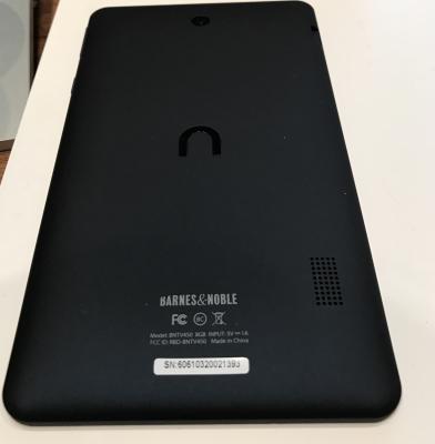 NOOK Tablet 7” Back with Serial Number