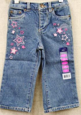 Falls Creek kids jeans with stars/heart designs