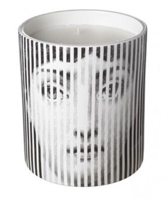 Black and white Striped Face scented candles