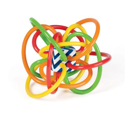 Manhattan Toy Zoo Winkel – Sonaglio E Massaggiagengive Sensoriale A Forma Di Leone, Giocattolo Per Neonati Con Anelli Colorati E Senza BPA