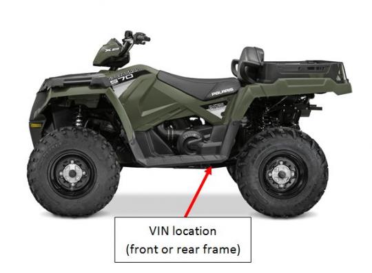Vehicle identification number (VIN) location