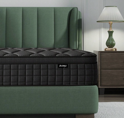 10-Inch Hybrid Mattress (Note: Stock photo, actual mattresses do not have a brand label attached)