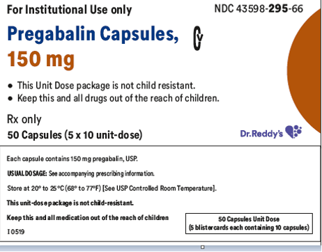 Recalled Dr. Reddy’s Pregabalin Capsules 150 mg