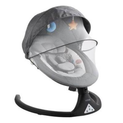 Recalled Vevor Baby Swing in Black/Gray with Black Base, Sun Visor, and Mosquito Net, Model Number BB005K