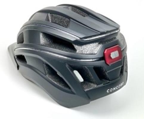 Recalled Concord 360 Degree Rechargeable Light-Up Bike Helmet (rear view)
