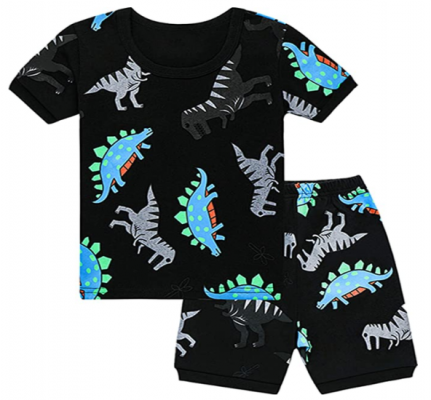 Recalled Tkala Fashion children’s pajamas – short sleeves, multi-color dinosaur print  