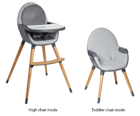 A View of the Tuo Convertible High Chair 