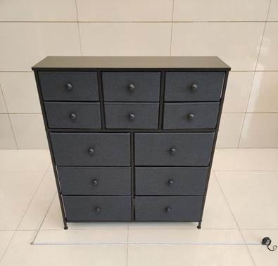 Recalled Ojaswi 12-Drawer Dressers in gray (front)