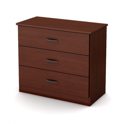 Libra style 3-drawer chest in royal cherry 