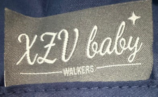 “XZV baby Walkers” is printed on label stitched on the outside of the baby lounger’s cover