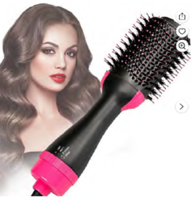 Hair dryer sold on Walmart.com as “DEISNGB Professional Hair Dryer Brush, Hot Air Brush, One Step Hair Dryer & Hot Air Styler for Hair Salon, Blowing Straightening, Curling.” 