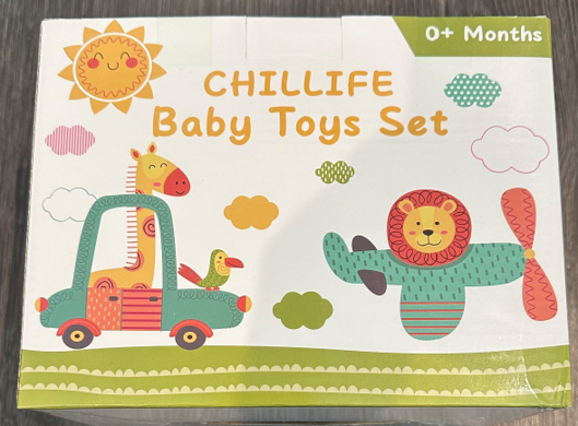 Recalled Chillife 5-in-1 Montessori Baby Toy Set (front of product packaging)