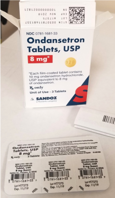Ondansetron Tablets 8 mg.