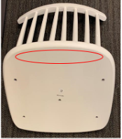 Only chairs without screw holes and wood screw on the underside of the chair seat base are included in this recall.