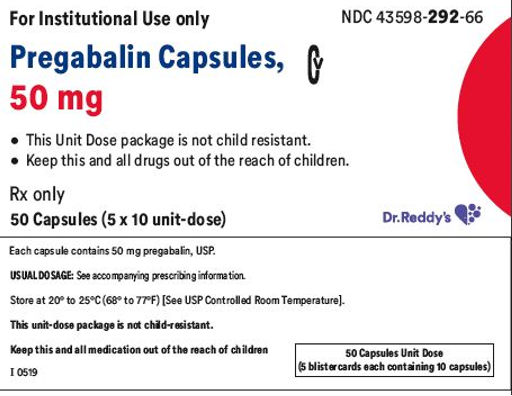 Recalled Dr. Reddy’s Pregabalin Capsules 50 mg