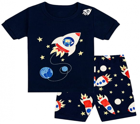 Recalled Tkala Fashion children’s pajamas – black rocket ship print 