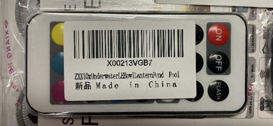 “ZXX10xUnderwaterLEBowlLanternPond Pool” is printed on a label on the packaging of the Mchoter Submersible LED Lights.