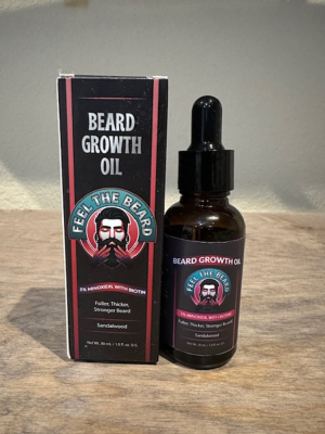 Recalled Feel The Beard Growth Oil Bottle