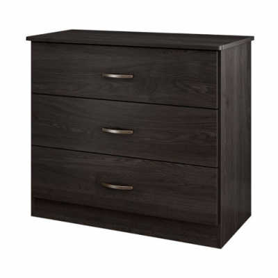 Libra style 3-drawer chest in gray oak 