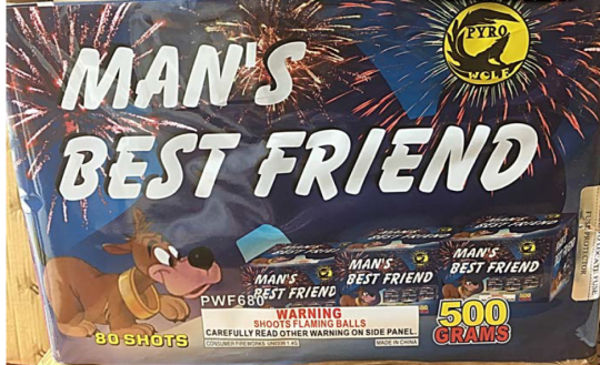 Man’s Best Friend Fireworks Cake
