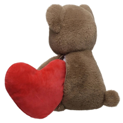 Recalled Heartwarming Hugs Bear showing the heart shaped bead bag