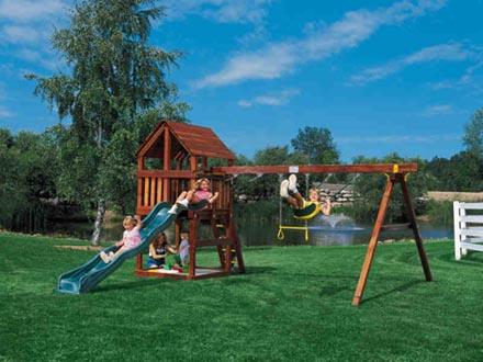Rainbow Play Systems Swing Set with Recalled Chains