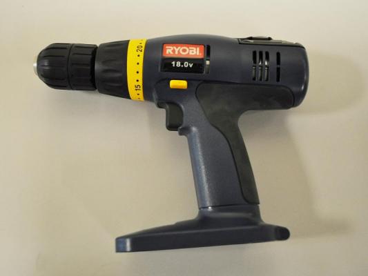 Recalled Ryobi Model HP 1802M Cordless Power Drill