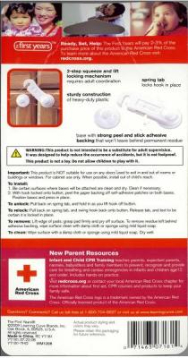 Recalled Cabinet Locks packaging back