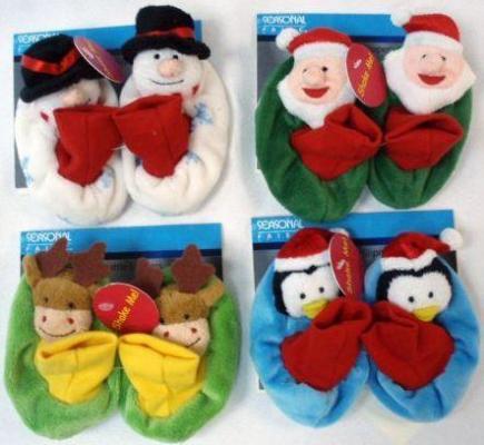 Holiday Rattle Baby Slippers