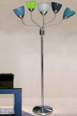 Big Lots 5-Light Floor Lamp with multi-colored shades