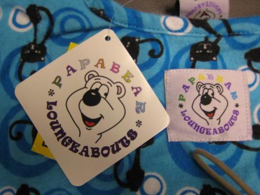 Papa Bear Loungeabouts Children's Pajamas tag and label
