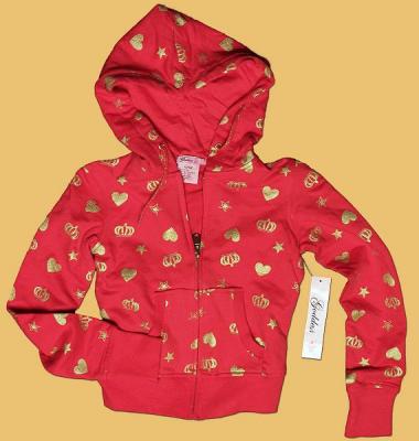 Girls' hooded sweatshirt with drawstring