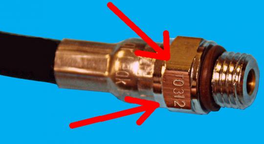 Location of date code on the male fitting