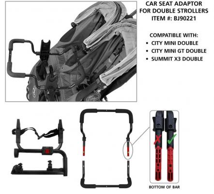 Double stroller and adaptor #BJ90221