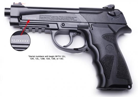 Recalled Crosman C31 and 9-C31BRM model air pistols