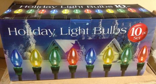 Big Lots Holiday Light Bulbs 10-piece set