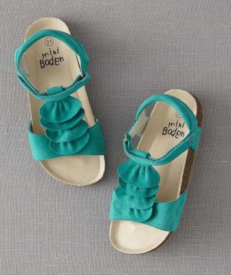 JP Boden green girls’ sandals